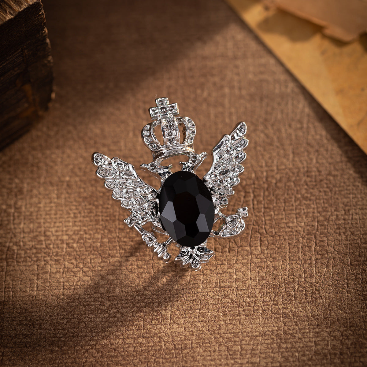 Men's Crystal Gemstone Winged Eagle Brooch - Shirt Lapel Pin 4pcs