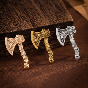 Retro Alloy Corsage Pin, Creative Battle Axe Brooch 3 Color Pack