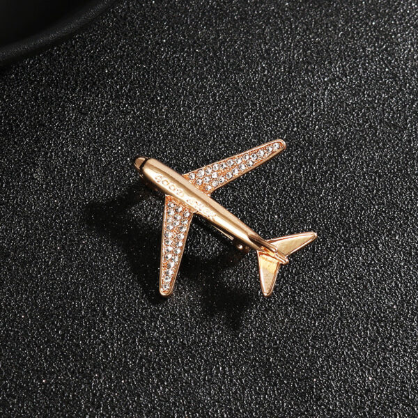 Fashion Airplane Brooch Premium Men's Suit Decoration Pin 2pcs