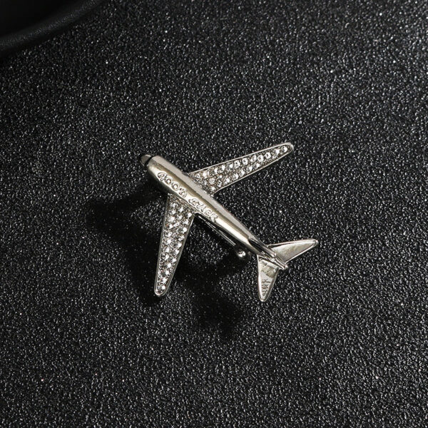 Fashion Airplane Brooch Premium Men's Suit Decoration Pin 2pcs