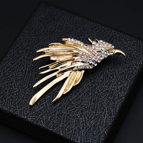 Gold and Silver Eagle Metal Brooch Badge for Men 4pcs - Image 5