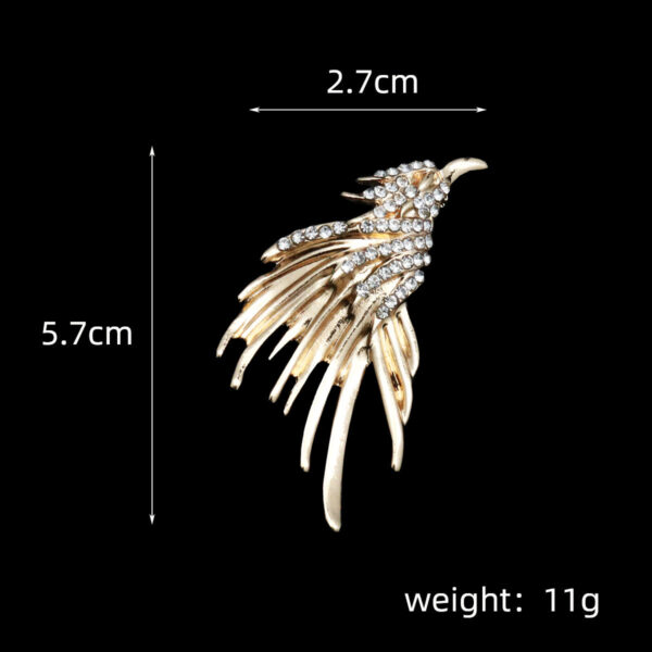 Gold and Silver Eagle Metal Brooch Badge for Men 4pcs - Image 3