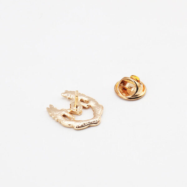 “M” Letter and Wheat Ear Simple Metal Brooch 6pcs - Image 5