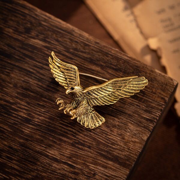 Vintage Eagle Men's Brooch - Alloy Animal Corsage Badge 3pcs