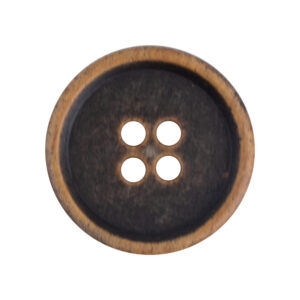 15/18/20mm Round 4 Hole Vintage Aged Brown Cow Bone Buttons for Denim Jackets 10PCS