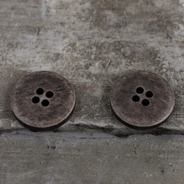 15/18/20mm Round 4 Hole Vintage Aged Brown Cow Bone Buttons for Denim Jackets 10PCS - Image 2
