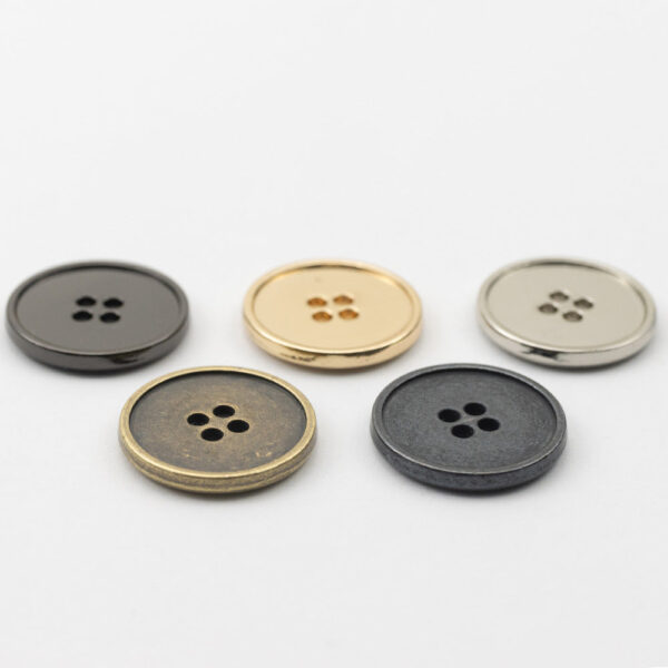 15/18/20mm Round 4 Hole Metal Buttons Gold Silver Antique Bronze Black for Suits 20pcs - Image 3