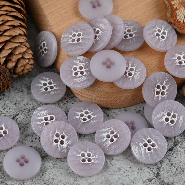 15/20/25mm Round 4 Hole Black, Sky Blue, Pink and Violet Urea Buttons - Image 6