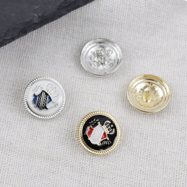 15-25mm British-Style Metal Shank Buttons for School Uniforms Blazers 30pcs - Image 2