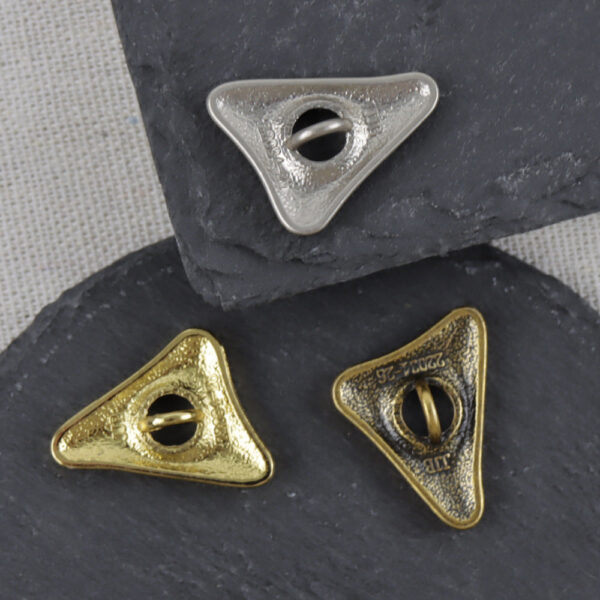 18/21/26mm Triangular Gold and Silver Alloy Hand-sewing Buttons for Suits Coats 12pcs - Image 2