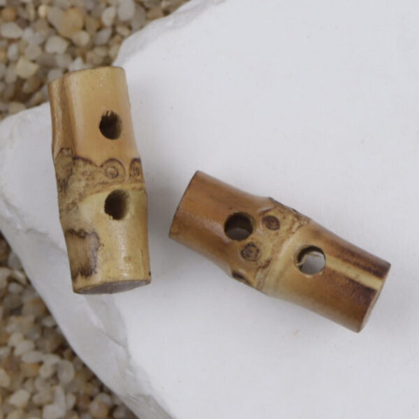 20/25/30mm Vintage Chinese Style Two Hole Natural Bamboo Knot Toggle Buttons 20pcs - Image 3