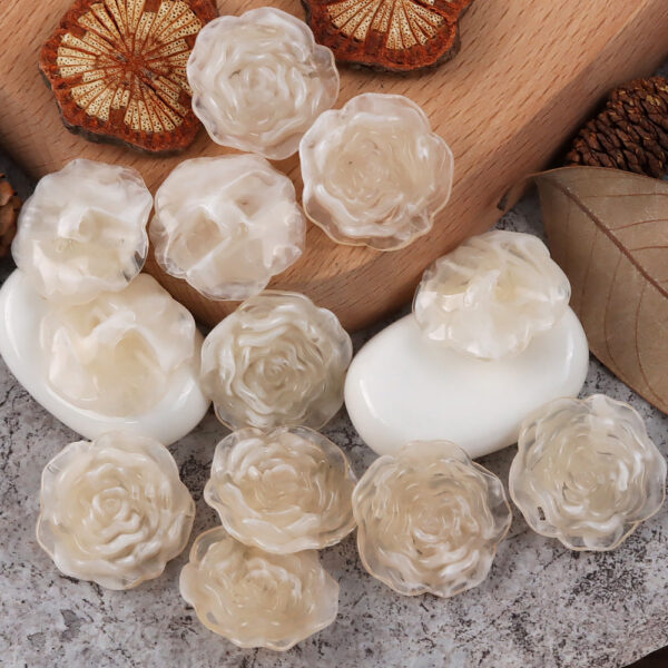 1 inch 3D Rose Resin Buttons with Hidden Holes for Blouses Cardigans 20pcs - Image 4