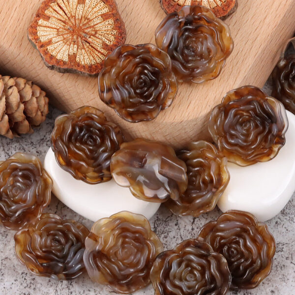 1 inch 3D Rose Resin Buttons with Hidden Holes for Blouses Cardigans 20pcs - Image 5