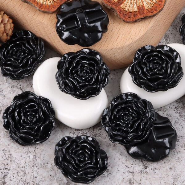 1 inch 3D Rose Resin Buttons with Hidden Holes for Blouses Cardigans 20pcs - Image 9