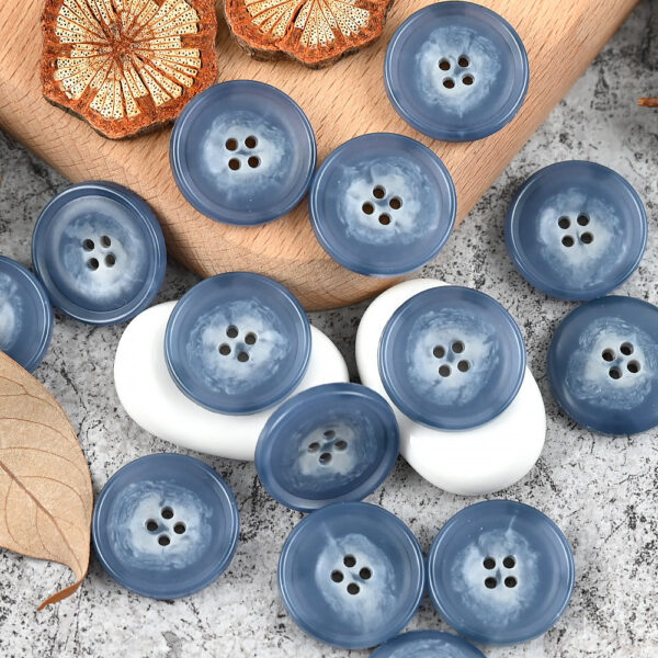 15-25mm Round 4 Hole Colorful Patterned Urea Buttons for Casual Suits Vests - Image 4