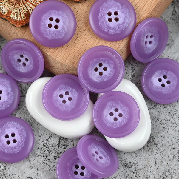 15-25mm Round 4 Hole Colorful Patterned Urea Buttons for Casual Suits Vests - Image 8