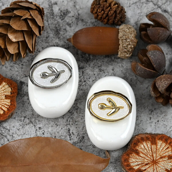 18/23mm Gold Silver Tulip Oval Metal Shank Buttons for Sweater Cardigans 20pcs - Image 2