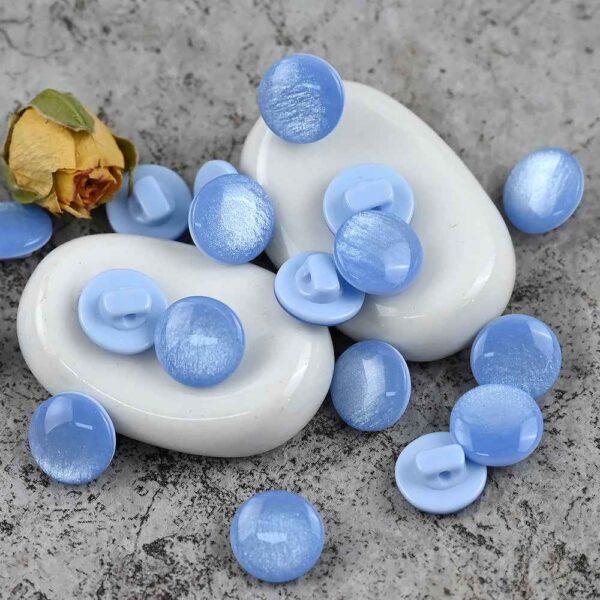 11.5mm Fresh Color Pearl Glitter Resin Mushroom Shank Buttons for Children's Clothing 100pcs