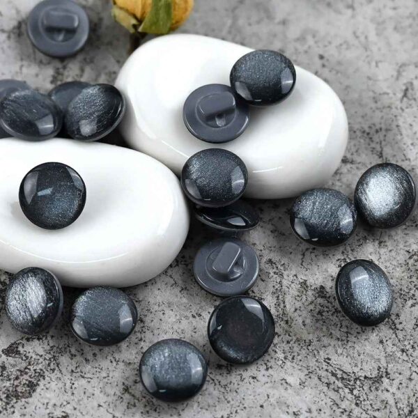 11.5mm Fresh Color Pearl Glitter Resin Mushroom Shank Buttons for Children's Clothing 100pcs