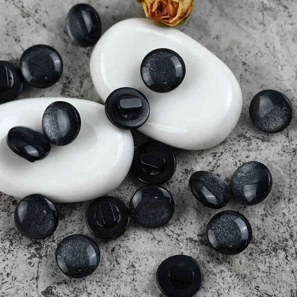 11.5mm Fresh Color Pearl Glitter Resin Mushroom Shank Buttons for Children's Clothing 100pcs