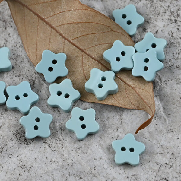 11.5mm Star Shaped Delicate Buttons for Polo Shirts DIY Craft - Image 2