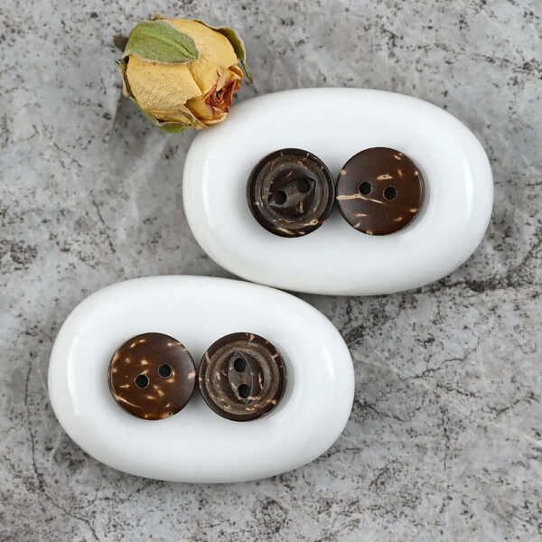 10/11.5mm Vintage Fish Eye Natural Coconut Shell Buttons for Beach Polo Shirts 120pcs - Image 4