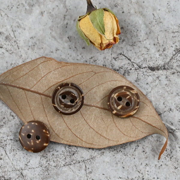 10/11.5mm Vintage Fish Eye Natural Coconut Shell Buttons for Beach Polo Shirts 120pcs - Image 2