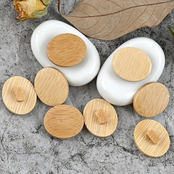 11.5-20mm Square Round Oval Natural Bamboo Shank Mushroom Buttons 100pcs - Image 5