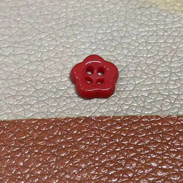 Simple Flower Shaped Four Hole Ceramic Clothing Buttons,10pcs