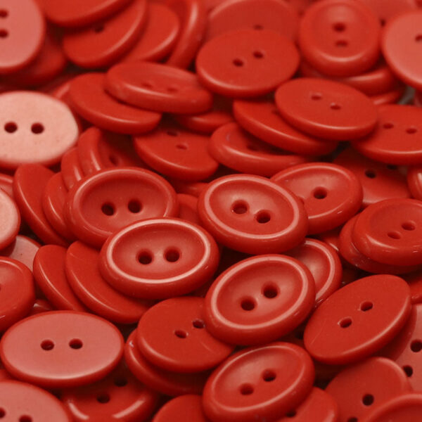 10 Macaron Colors Oval 2-Hole Ceramic Buttons 50 Pack - Image 2