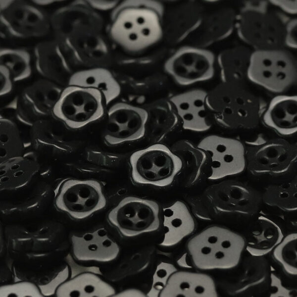 12.5mm Plum Blossom Ceramic 4-Hole Buttons for Kids' Clothing 50 Pack