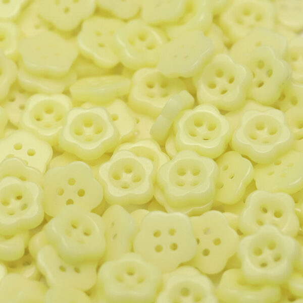 12.5mm Plum Blossom Ceramic 4-Hole Buttons for Kids' Clothing 50 Pack