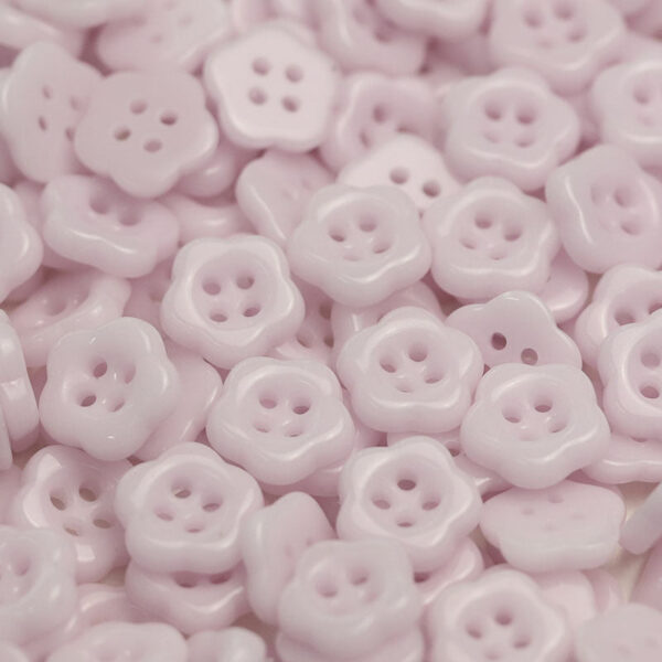 12.5mm Plum Blossom Ceramic 4-Hole Buttons for Kids' Clothing 50 Pack