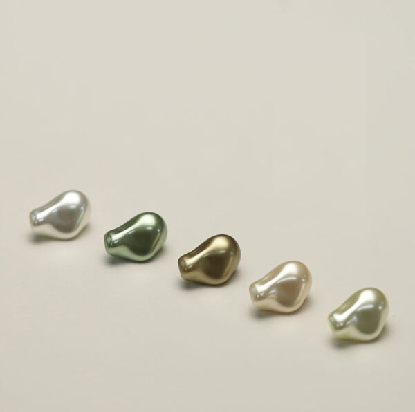 Resin Pearl Peanut Buttons for Chinese Qipao Knitted Cardigans 10pcs - Image 2