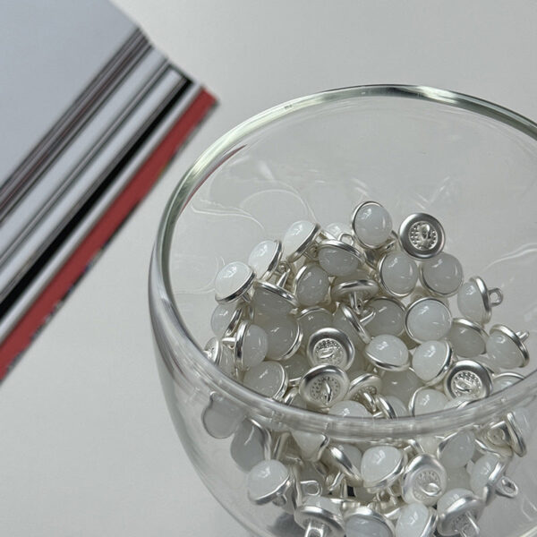 10mm Silver Base Jelly Alloy Buttons for Qipao Shirts 15 Pack (3 Colors) - Image 4