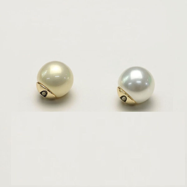 11.5-19.5mm Metal Base Pearl Glossy Shirt and Coat Buttons 12pcs - Image 2