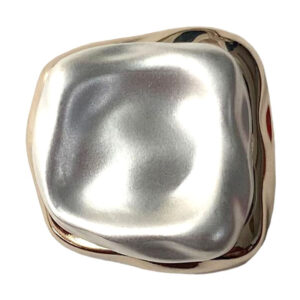 18-25mm Square Textured Metal Buttons Gold White Gun Black 10pcs