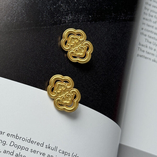 Chinese Style Cloud and Ruyi Metal Buttons 10 Pack (2 Sizes) - Image 2
