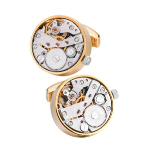 22mm Punk-Style Mechanical Watch Movement Cufflinks