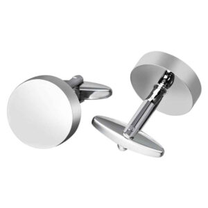 Classic Round Polished Cufflinks for Men