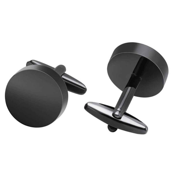 Classic Round Polished Cufflinks for Men