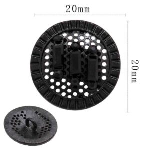 20mm Gunmetal Round Diamond Metal Shank Buttons 20pcs