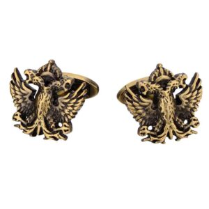 Antique Bronze Double-Headed Eagle Cufflinks