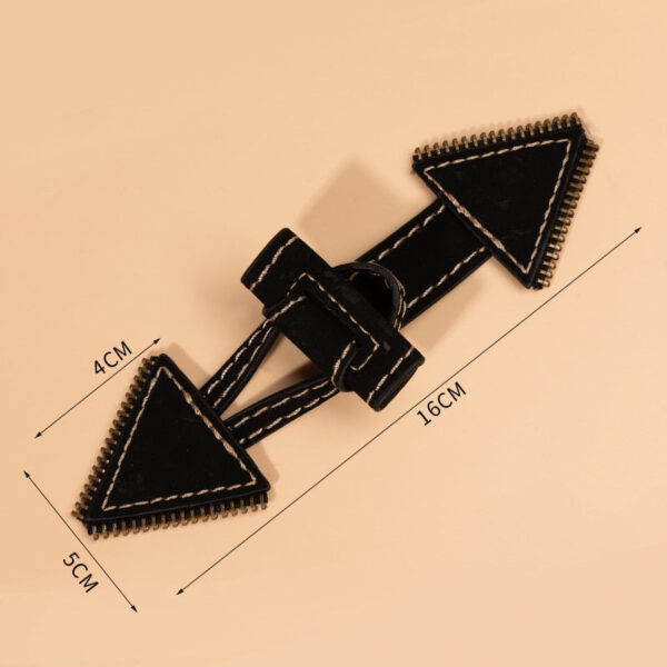 16/19.8cm Black Dark Brown Leather Sew-on Toggle Buttons 4pcs - Image 5