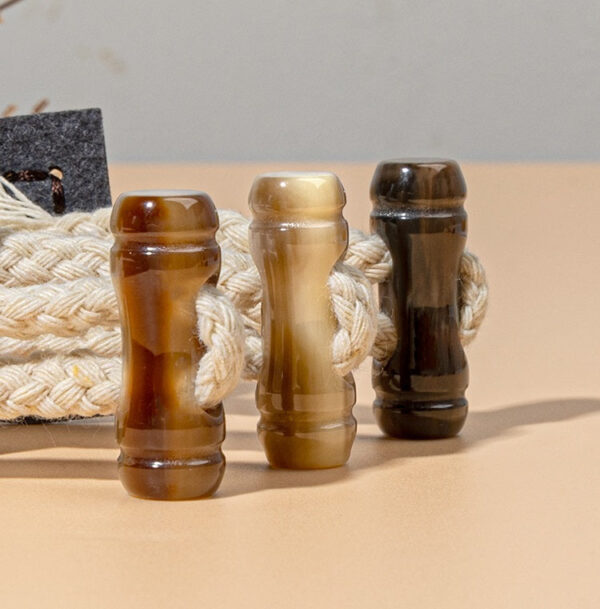 14.5cm Beige, Brown and Dark Coffee Leather Sew-on Toggles 8pcs - Image 5