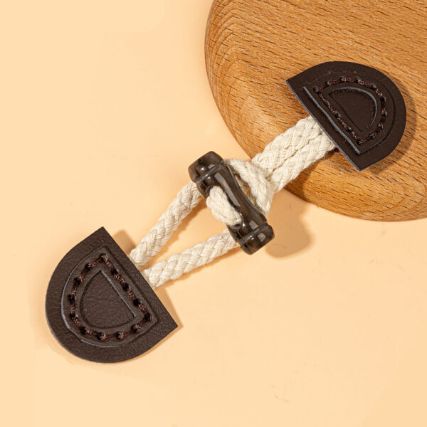 14.5cm Beige, Brown and Dark Coffee Leather Sew-on Toggles 8pcs - Image 9