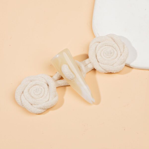 11cm Corduroy Rose Sew-on Toggle Buttons with Resin Horn 4pcs - Image 4