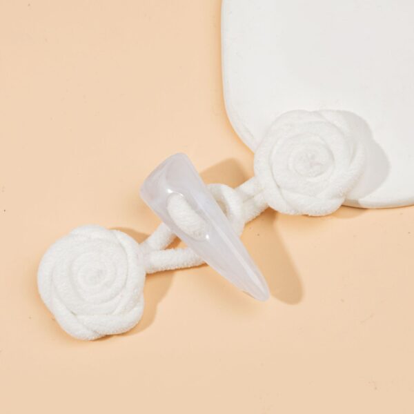 11cm Corduroy Rose Sew-on Toggle Buttons with Resin Horn 4pcs - Image 8