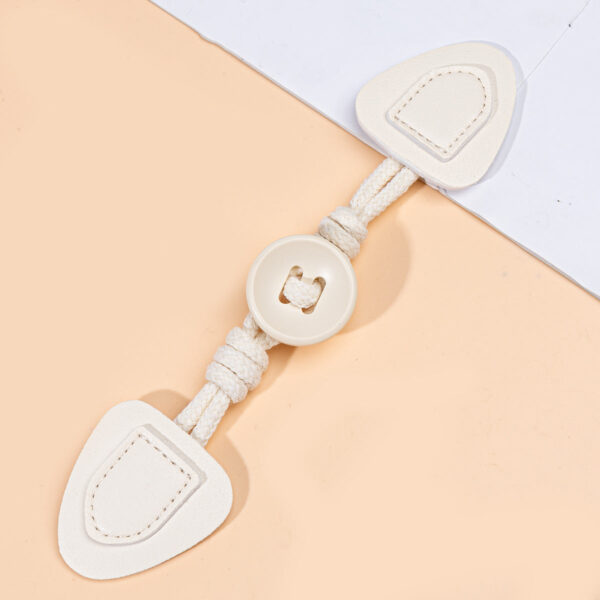 19cm Leather Sew-on Toggles with Round Resin Buttons 6pcs - Image 7