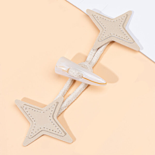 17.5cm Starburst Leather Sew-on Toggles with Resin Horn Button 6pcs - Image 5